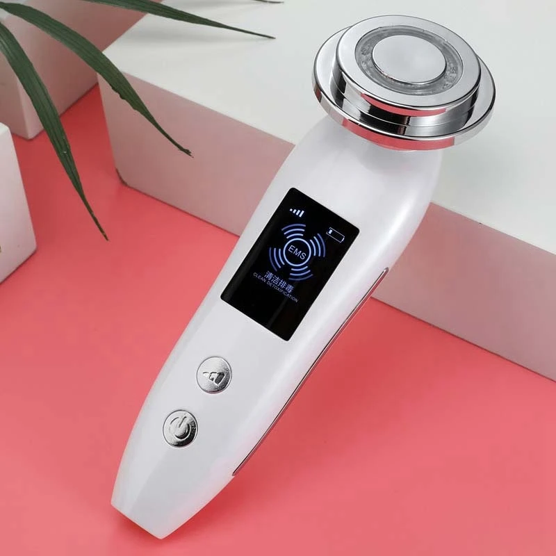 

EMS Facial Massager LED Light Therapy Sonic Vibration Wrinkle Removal RF Tightening Skin Care Beauty Device