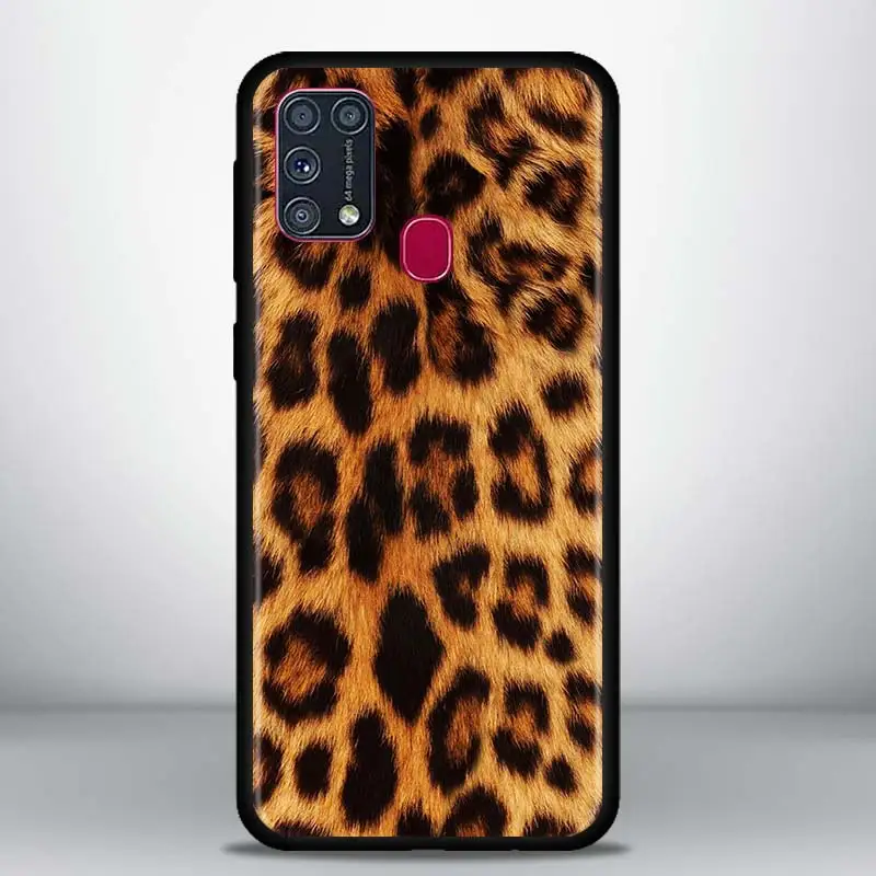 

Leopard Print TPU Cover For Samsung Galaxy M31 Prime M21 M11 M31s M31s F41 M51 M01 Black Soft Silicon Case