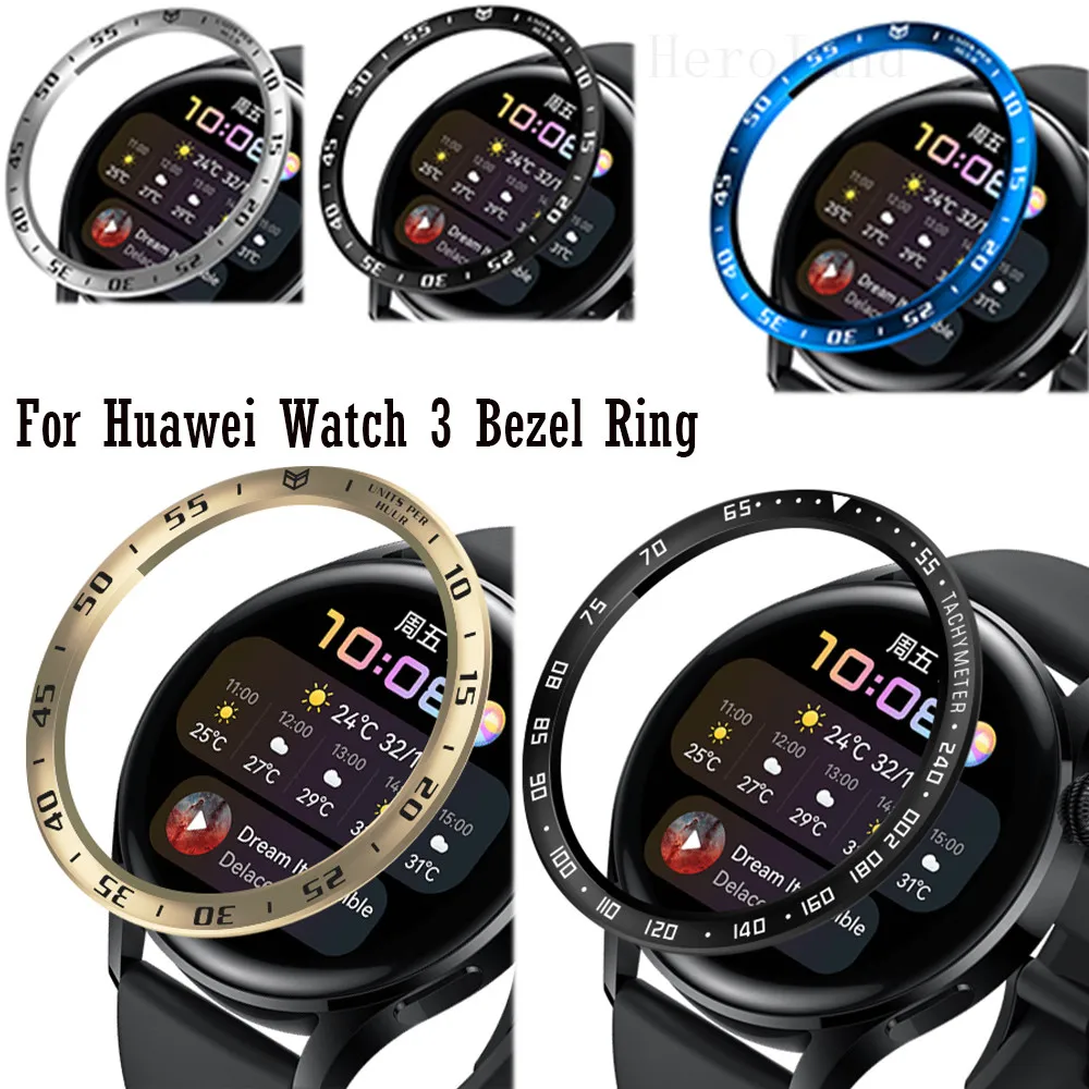 

Steel Bezel Ring Metal Cover For Huawei Watch 3 Strap Adhesive Case Frame Protection SmartWatch For Huawei 3 Accessories new Hot
