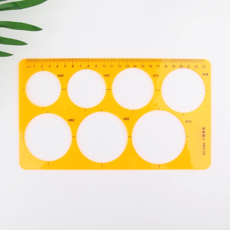

K Resin Round Geometric Template Ruler Stencil Drawing Measuring Tool Students
