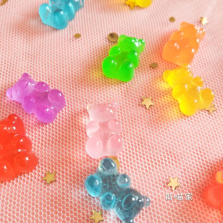 HZ Новинка милая Цветная Акриловая заколка для волос Gummy Bear заколки для волос аксессуары для волос для женщин девочек детей