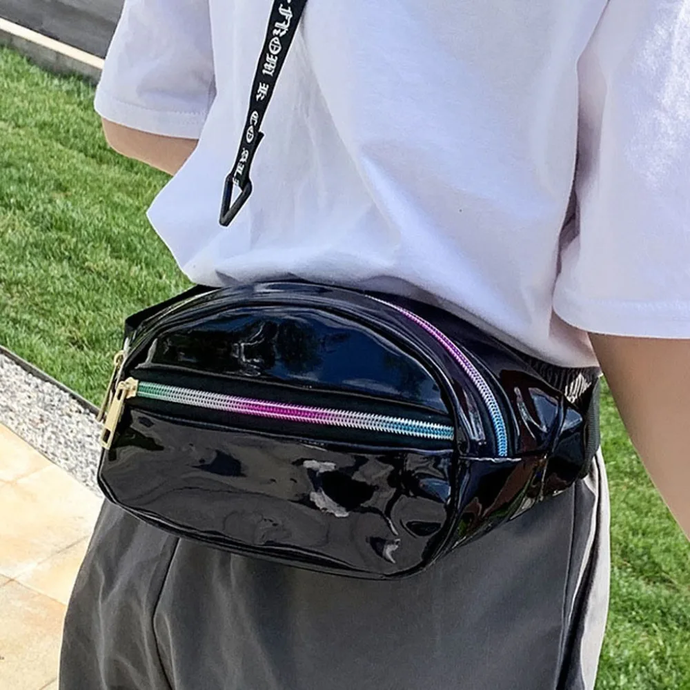 Поясная Сумка A01 для женщин модный кошелек с лазерным рисунком карманами