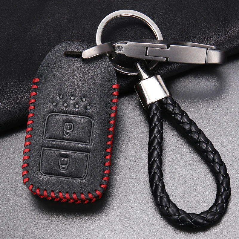 Чехол-книжка для ключей из натуральной кожи с 2 кнопками Honda Accord XRV Spirior CRV CR-V Crosstour