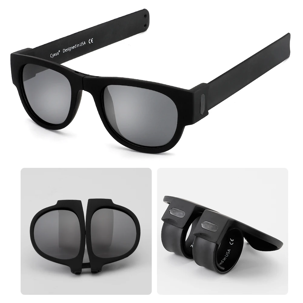 Cyxus складные поляризационные солнцезащитные очки для мужчин и женщин браслет