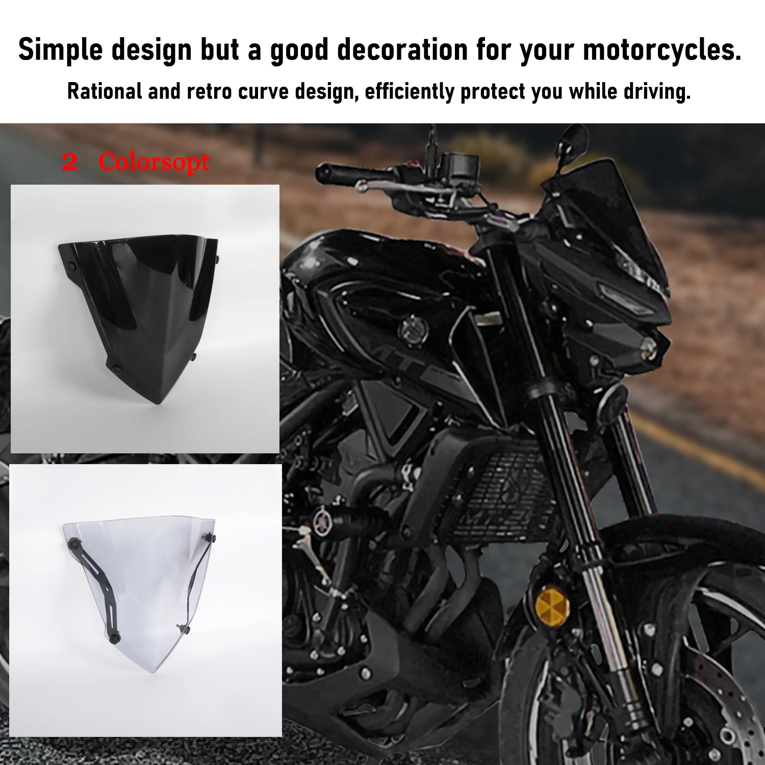 

Motocycle Windscreen For Yamaha MT03 MT 03 MT25 MT 25 2020 2021 Windshield Motorcycles New Accessories Windshield PC