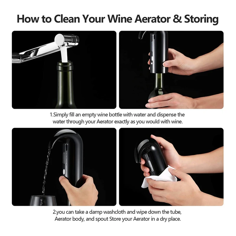 

Red Wine Electric Wine Decanter, Red-White Wine Accessories,Aeration with Wine Corkscrew-Spout Pouring Device-Wine Jar