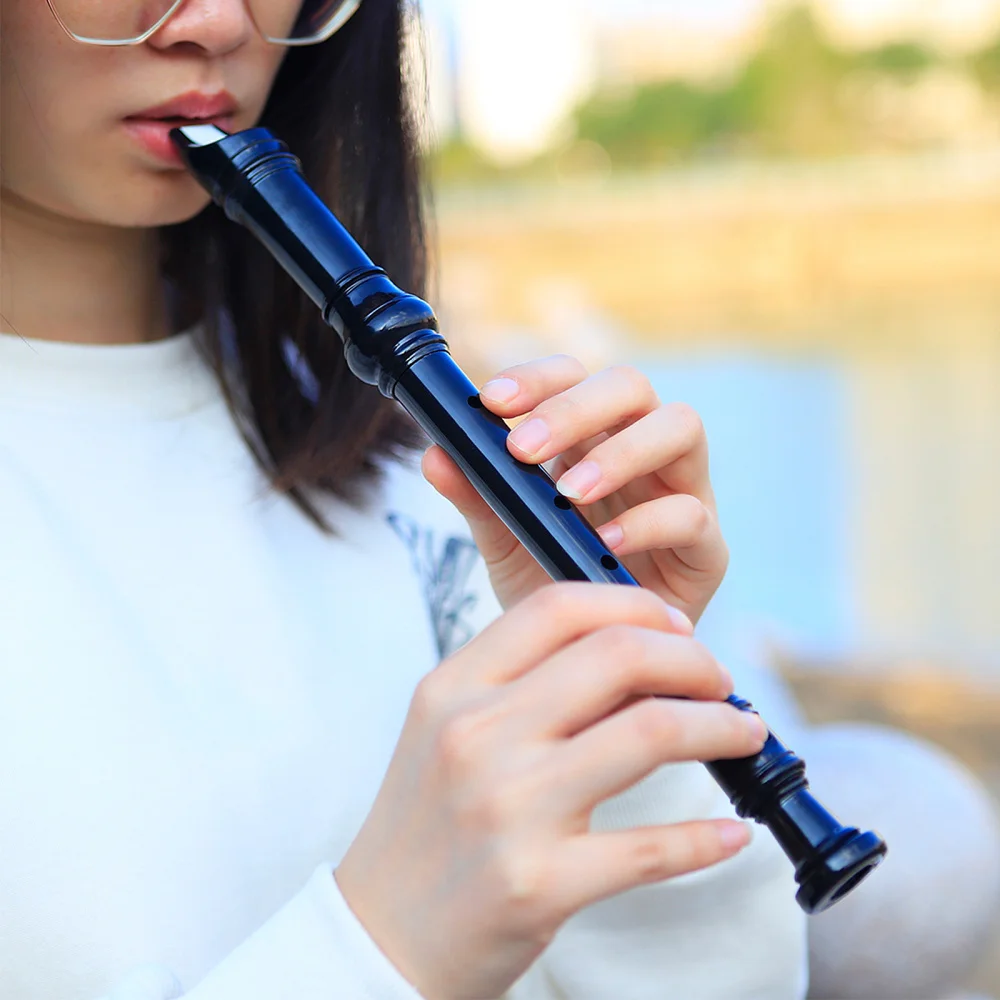

1 Set Kid Soprano Recorder 8 Hole Clarinet Music Instrument with Cleaning Rod