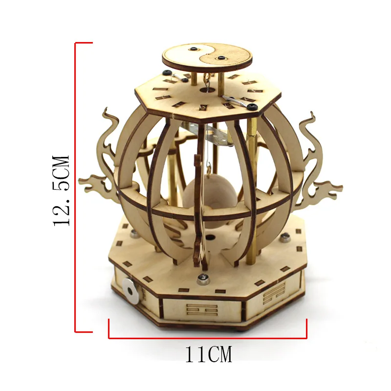 

3D Wooden Puzzles DIY Assembly Puzzle Earthquake Alarm Model Teaching Aids Children's Educational Toys Kids Boys Birthday Gifts