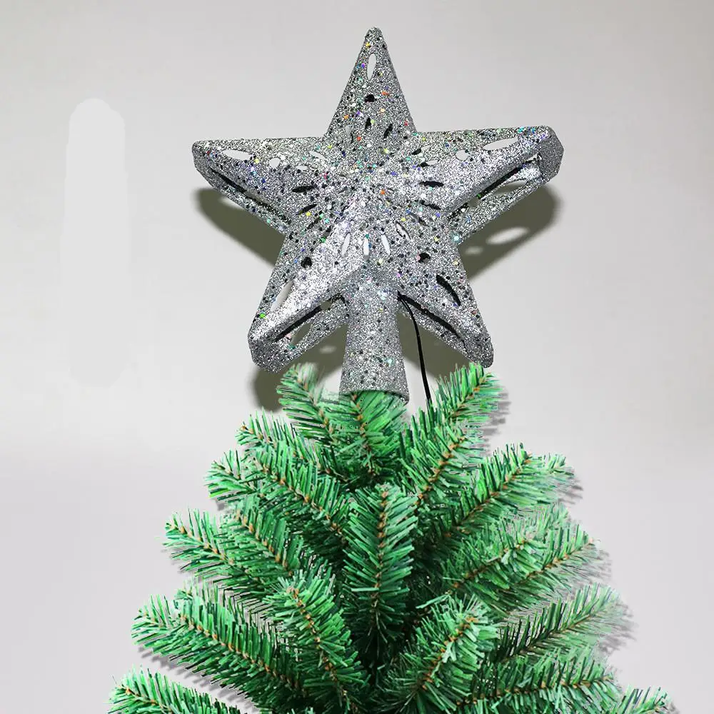 СВЕТОДИОДНЫЙ 3D мерцающий светильник-проектор в форме звезды с подвеской на