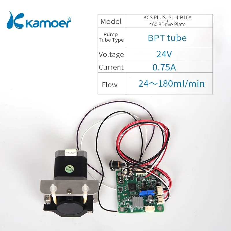 Kamoer KCS PLUS мини перистальтический насос с высокой точностью и шаговым двигателем(установка L платы - Напряжение: SL-4-B10A-List