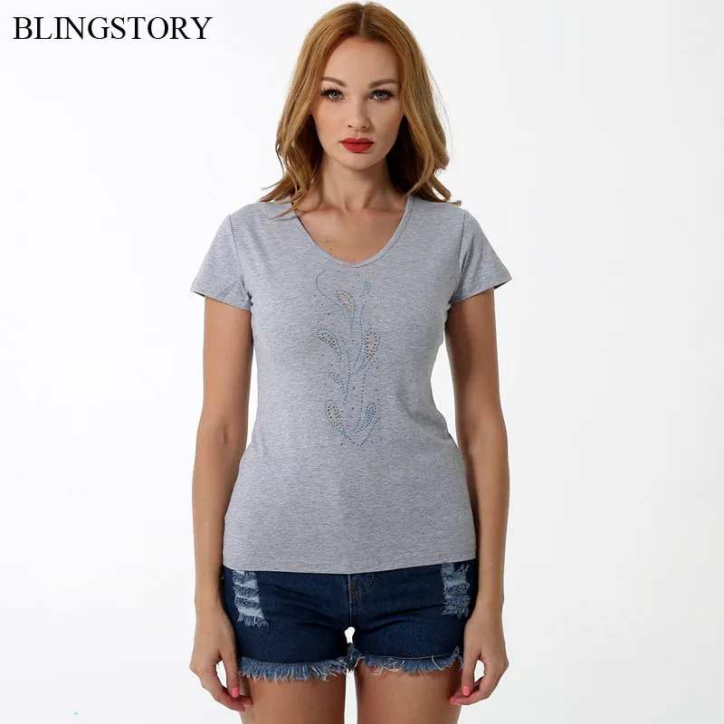 Женская футболка большого размера с коротким рукавом v образным вырезом