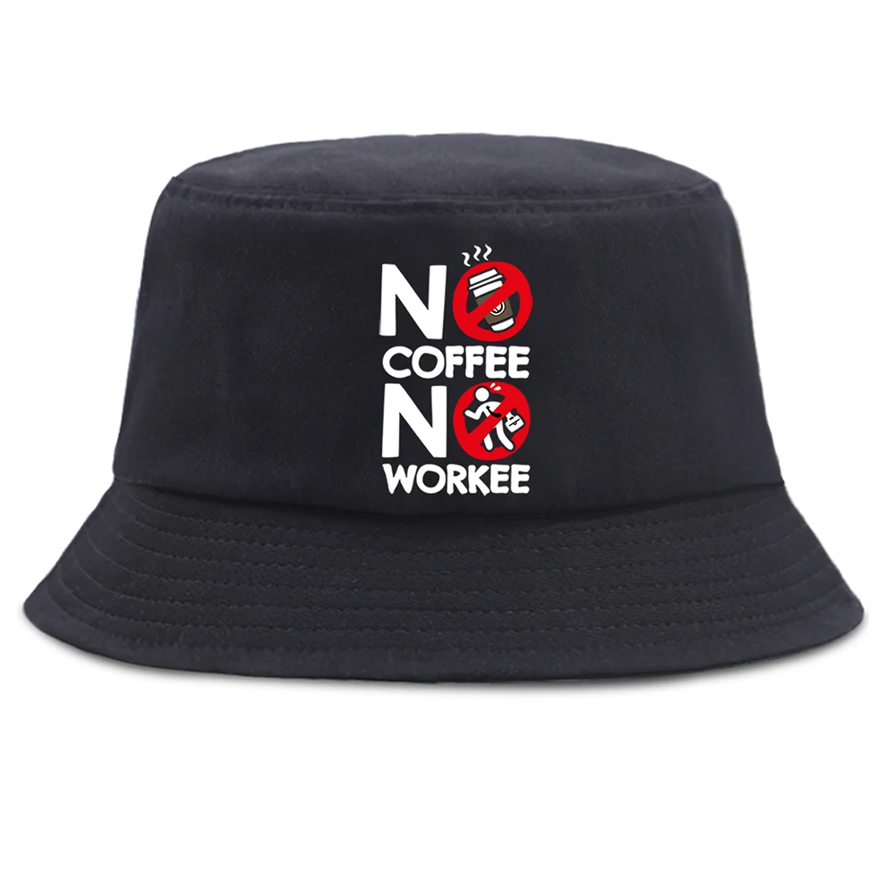 

Панама No Coffee No Workee забавная, шляпа в стиле хип-хоп, Повседневная солнцезащитная Кепка для рыбалки в стиле унисекс, летняя