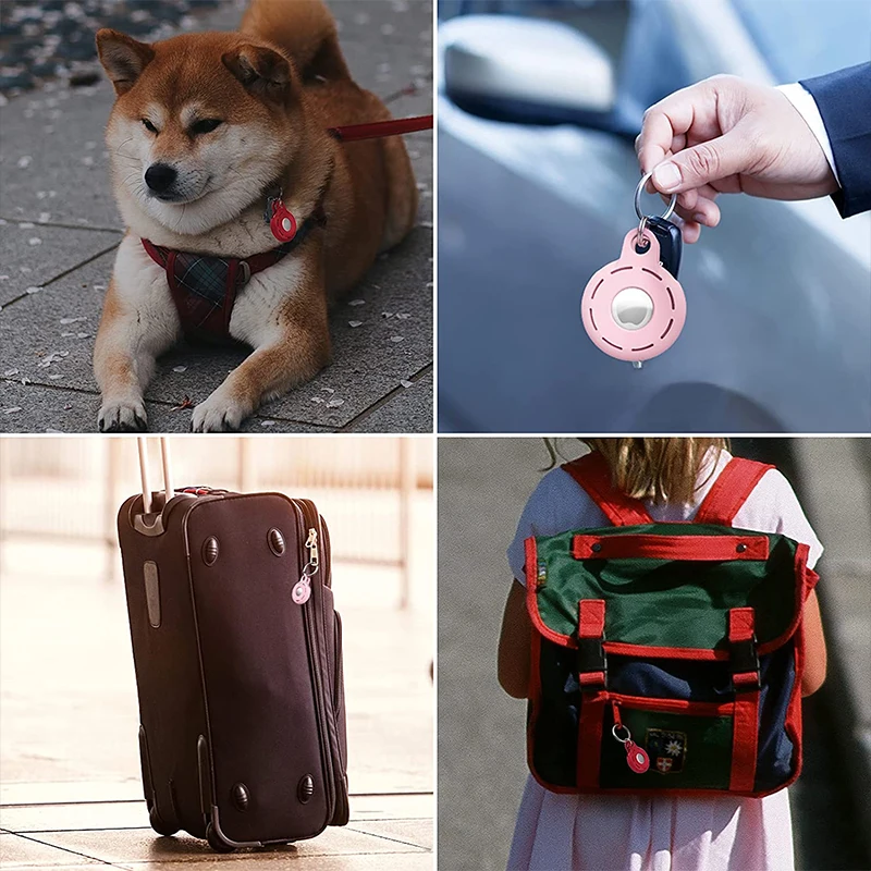 

New For Apple Airtag Liquid Silicone Protective Tpu Sleeve For Apple Locator Tracker Anti-Lost Device Keychain Protective Sleeve