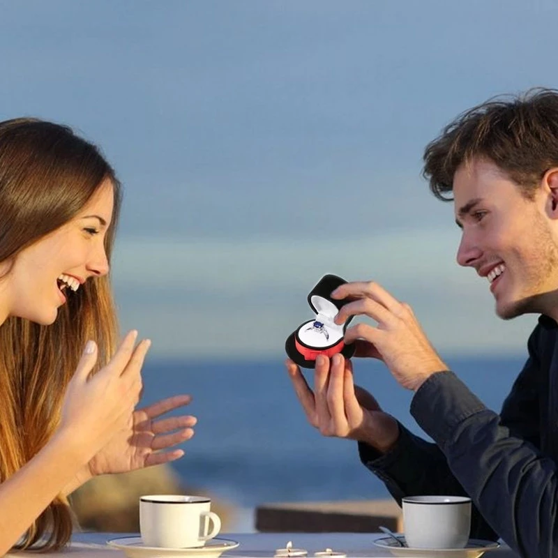 Бархатная шкатулка для ювелирных изделий обручальное кольцо серьги держатель