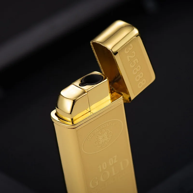 

Inflatable Lighter Gold Bullion Windproof Lighter Gold Bullion Creative Lighter Smoke Accesoires Gift for Men Gadgets for Men