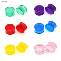 leosoxs 2 pcs 8 30mm acrylic transparent solid ear expander unisex body piercing jewelry plugs and tunnels