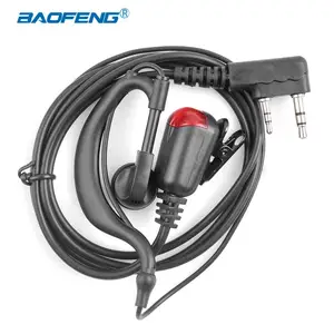 Рация Baofeng, наушники-вкладыши со светодиодной подсветкой, PTT, k-port, ham-радио, микрофон, УФ-гарнитура 5r, с микрофоном, с возможностью подключения к зарядке от USB-порта, 5 обмин