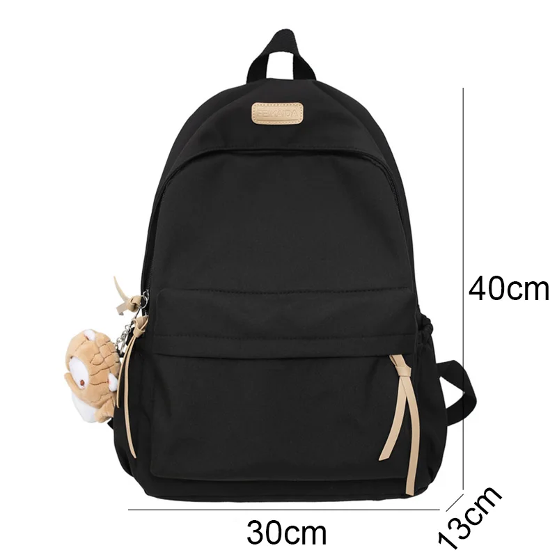 Модный нейлоновый женский водонепроницаемый красный Рюкзак Kawaii для колледжа