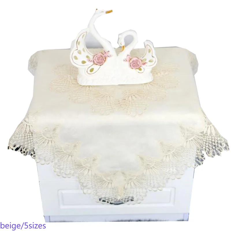 

Luxury lace satin Tablecloth lace square tea coffee Table Cloth Cover mantel Nappe dining kitchen Christmas hotel Wedding Decor