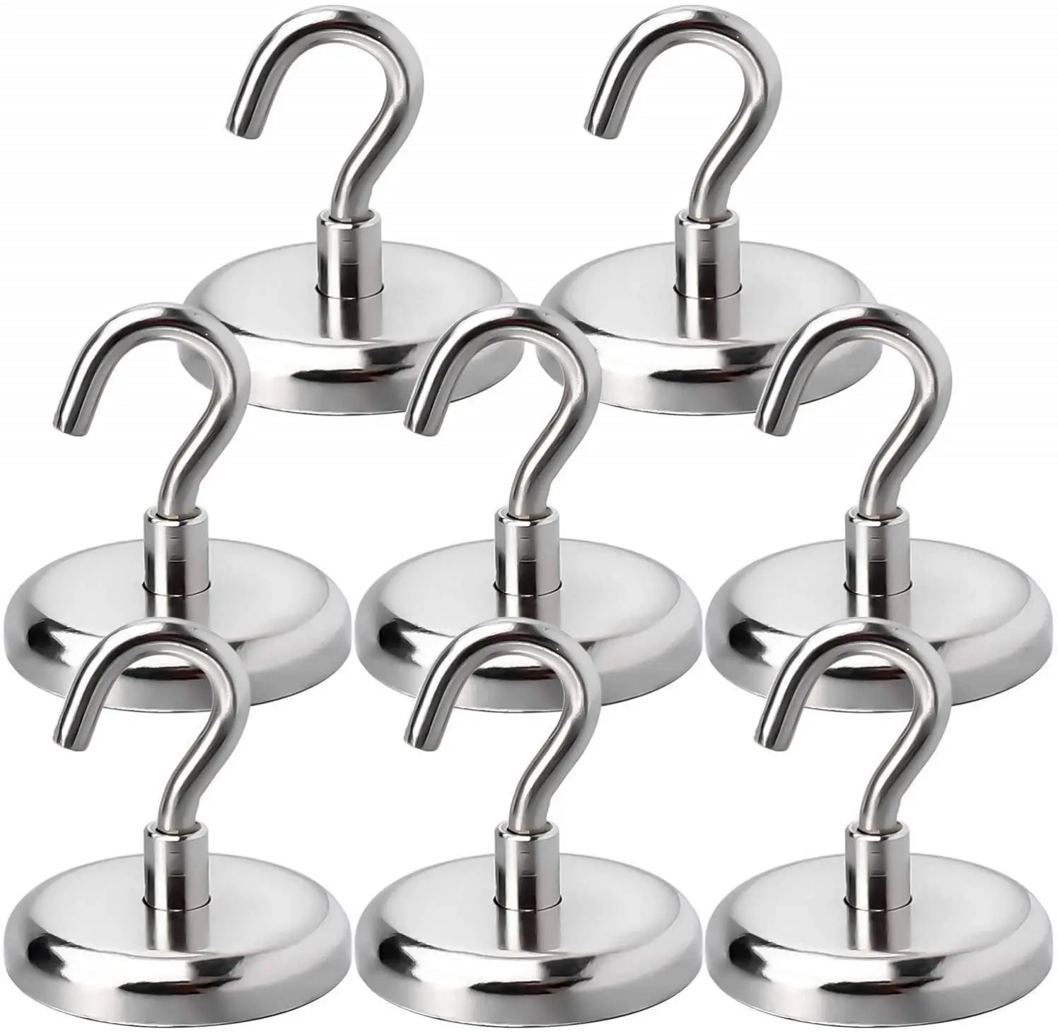 Ganchos magn&eacute;ticos fuertes de neodimio para el hogar, cocina, trabajo, oficina, etc., 32mm/1,26 pulgadas, 100 libras, 8 Uds.-0
