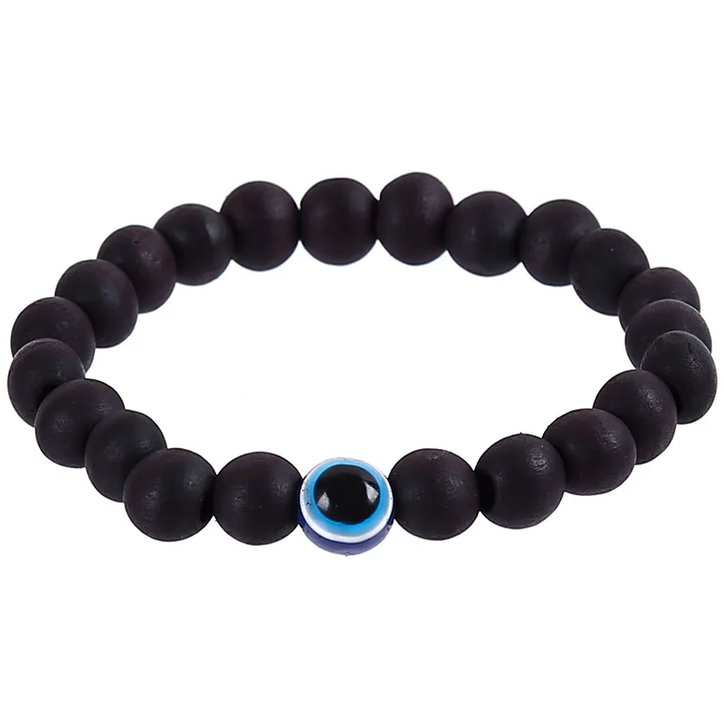 5 шт. ручной работы браслет из деревянных бусин для мужчин и женщин эластичная