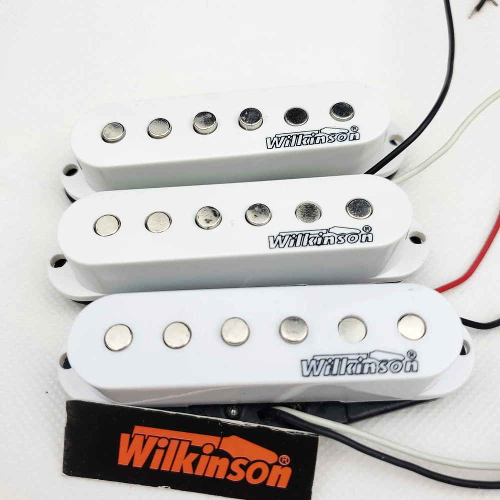 Wilkinson электрогитары звукосниматели Lic Винтаж одной катушки ЗВУКОСНИМАТЕЛИ ДЛЯ ST гитары Белый 1 компл. MWVSN/M/B