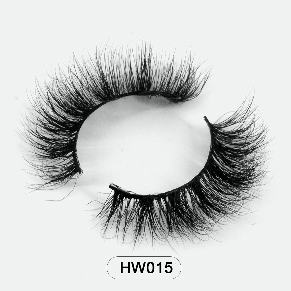 

HZJY Dropshipping natural wispy volume 3d mink lashes makeup eyelashes false lashes mink eyelashes with soft band