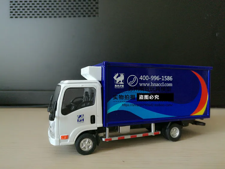 1:64 весы ISUZU Frozen Container Truck Van Cargo светильник HNA для холодильной цепи модель