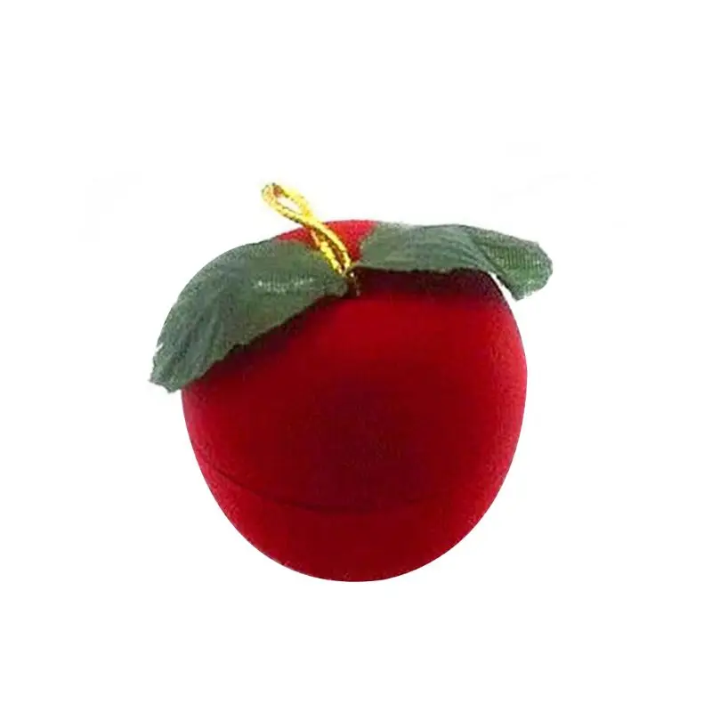 

Cute Apples Shape Jewelry Display Case Women Lady Necklace Earrings Ring Box