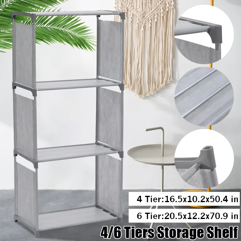 4/6 уровневая книжная полка полки для хранения стоячая витрина шкафа органайзер