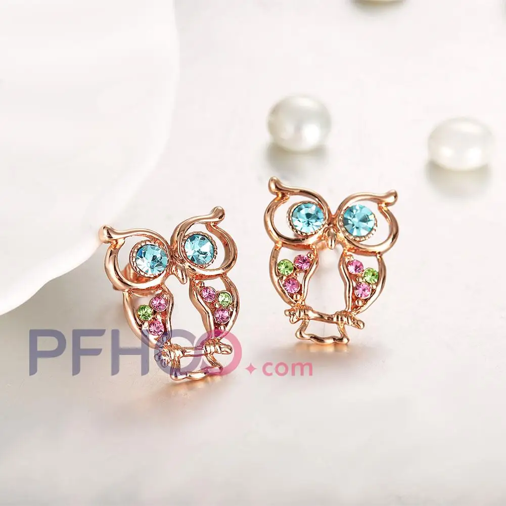 

owl Korean Fashion Piercing Silver 925 Hoop Stud Dangle Hanging Earrings For Women Teens 2021 Trend Jewelry Ear Cuffs