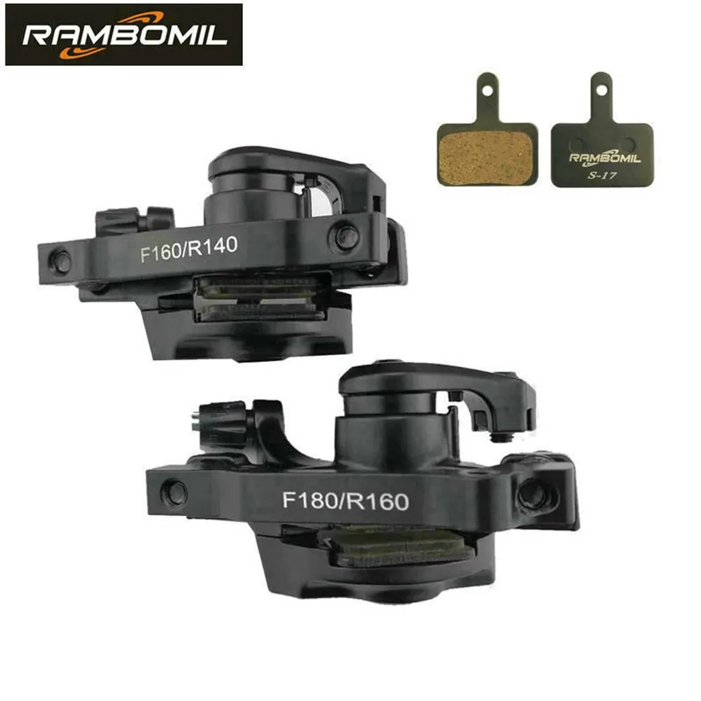 

Bicycle Brake Disc Calipers Braking System F160/R140 OR R180/F160 Aluminum Alloy Disc Brake For Bike 51mm IS&75mm Post Mounting