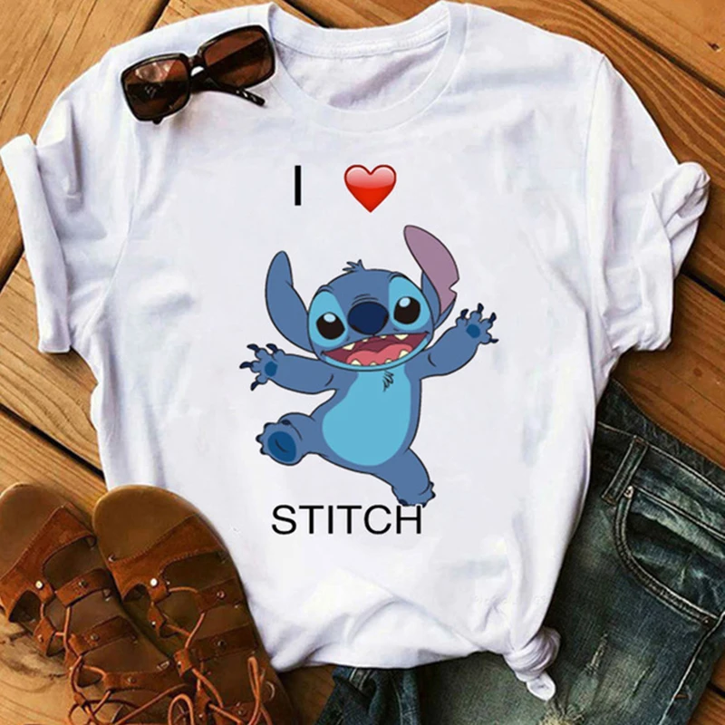 

Футболка женская с коротким рукавом, мультяшный рисунок Диснея, белый топ в стиле хип-хоп, уличная одежда в стиле Харадзюку, на лето