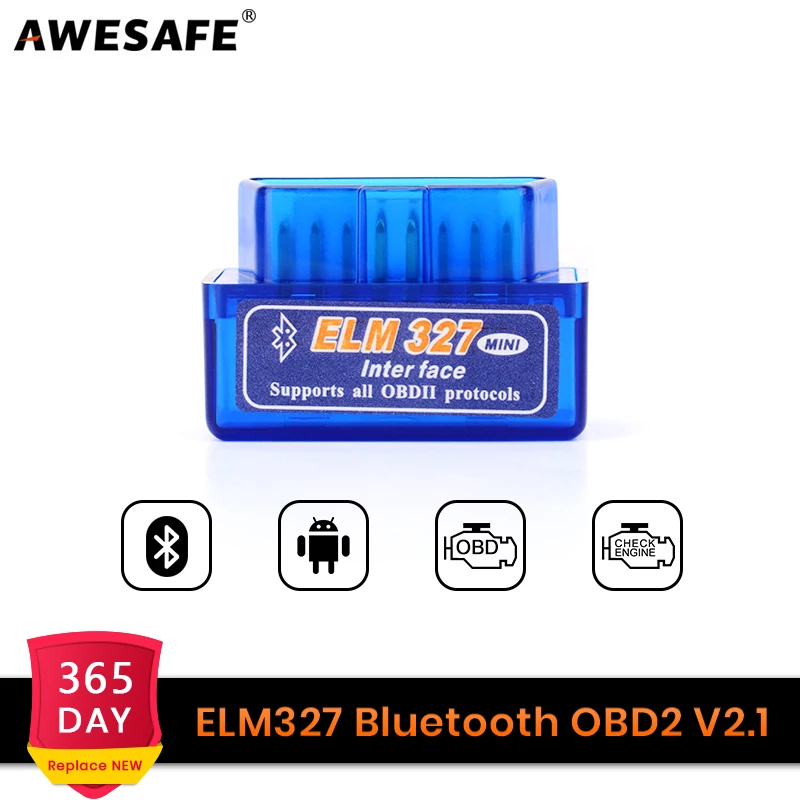 Автомобильный мини сканер ELM327 Bluetooth OBD 2 OBD2 V2.1 адаптер автомобильный