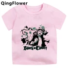 Детская футболка с рисунком черного клевера и большого беспокойства, футболка для детей, футболка в эстетическом стиле, мультяшная футболка, Детская футболка