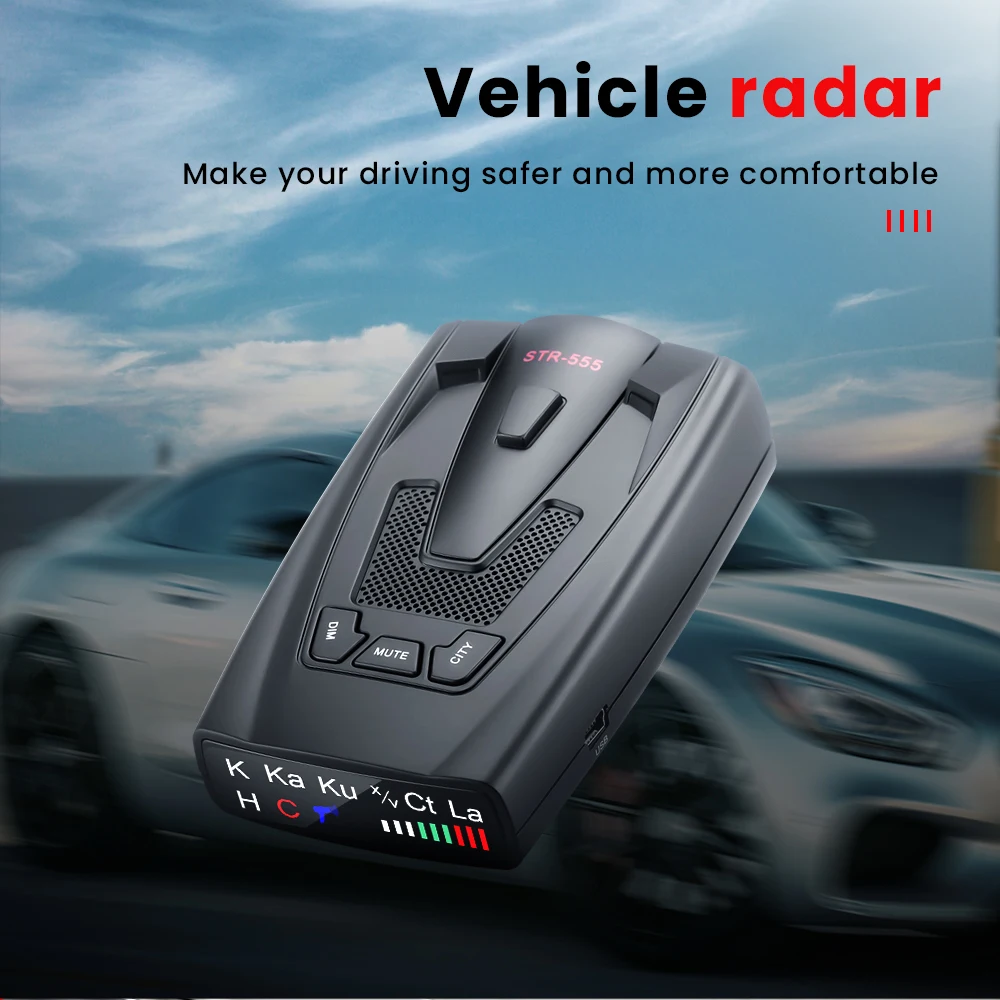 

STR-555 автомобильный радар-детектор, антирадар-детектор, английский, русский, тайский, система сигнализации скорости с камерой с крассветильн...