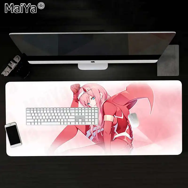 Maiya Darling in the FranXX индивидуальные коврики для мышки ноутбук коврик для мышки в стиле аниме большой коврик для мыши клавиатуры коврик - Цвет: Lock Edge 40X90cm