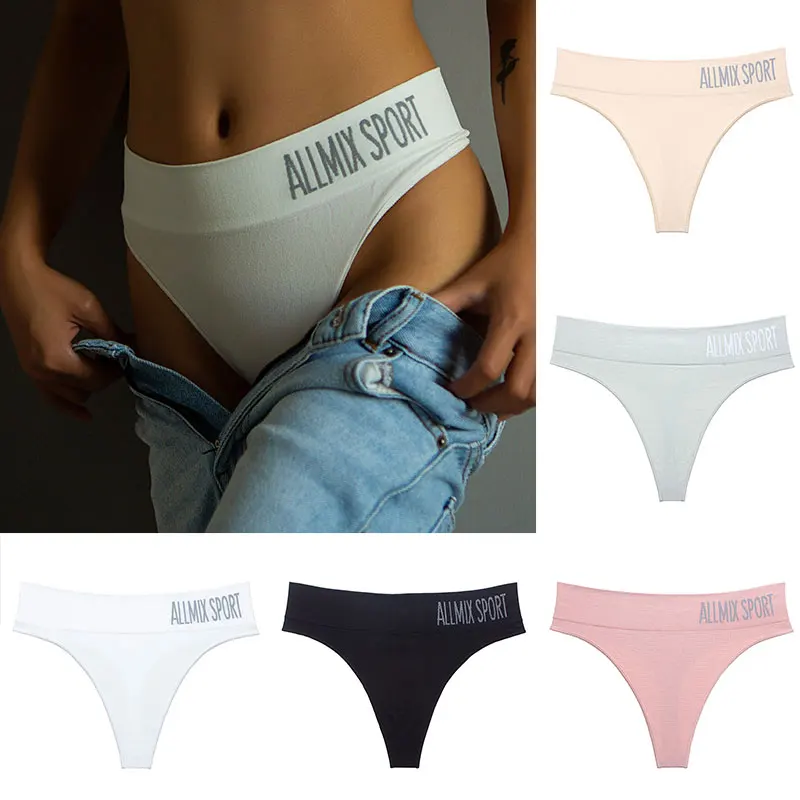 

Brief Women Soprts Underwear Sexy Brief Seamless Briefs Thong G String Panties Soft Cotton Female Panties Lingerie 5 Solid Color