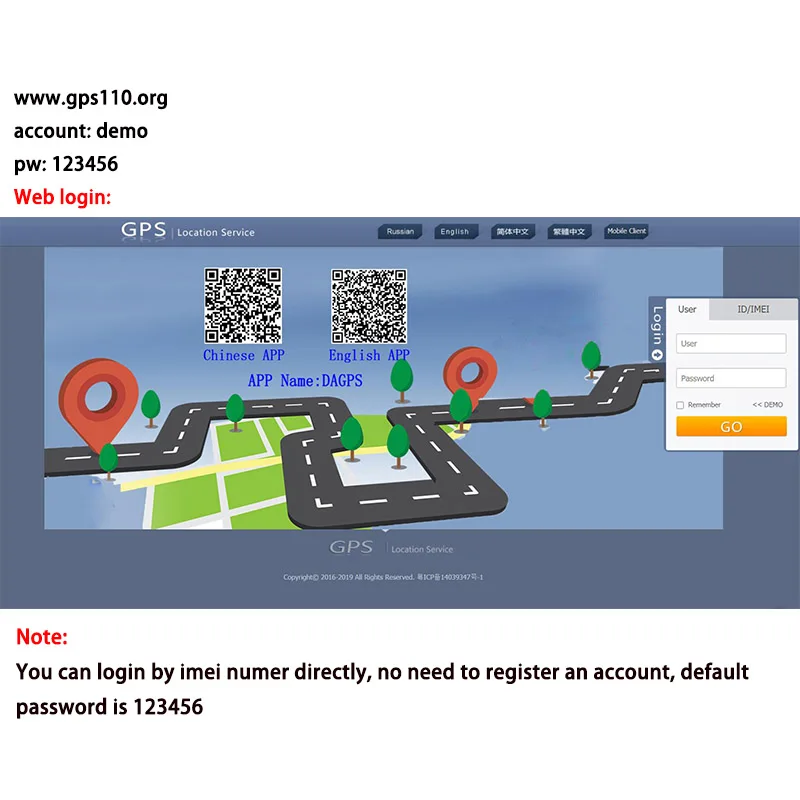 DEAOKE IMEI ID активное жизненное использование GPS-трекера DA все типы GT02A TK200 TK210 TK206 TK800