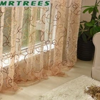 Современные вышитые тюлевые занавески, сплошные шторы для гостиной, спальни на кухне, занавески из вуали для обработки окон