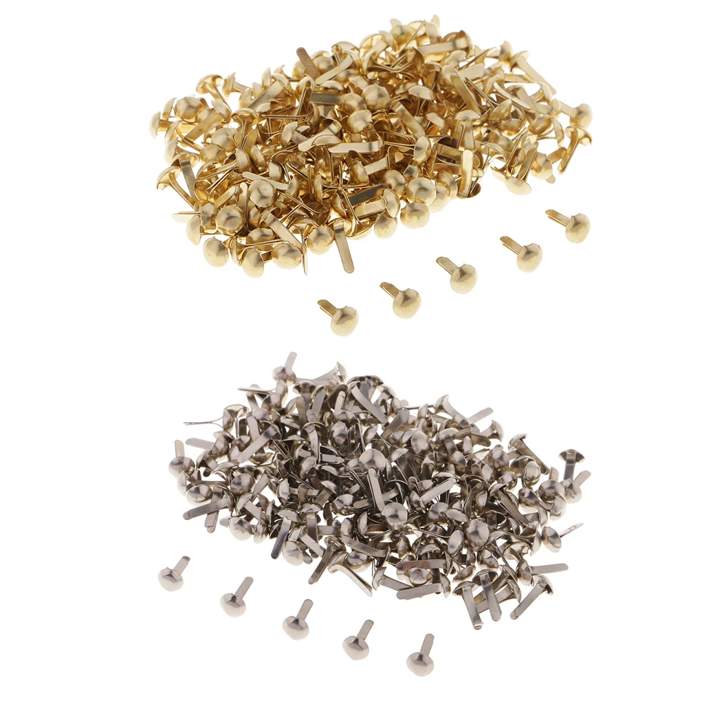 400 шт. мини декоративные круглые металлические штифты бумажные крепежные детали