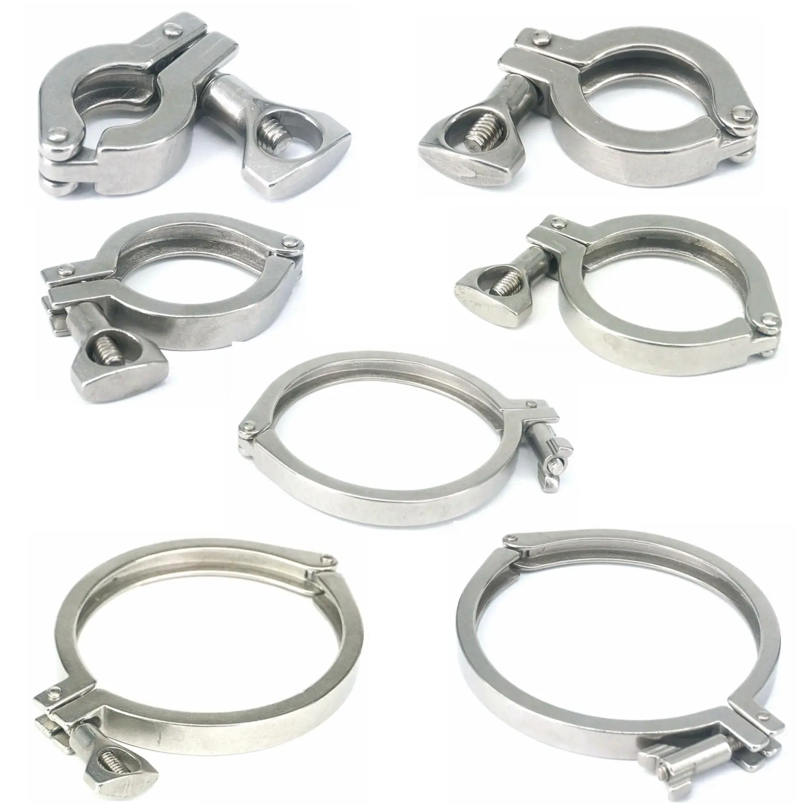 Зажим Tri Clamp 1/2 дюйма 1 5 2 8 обжимное кольцо O/D 25 4 233 мм 304 литой санитарный фитинг из