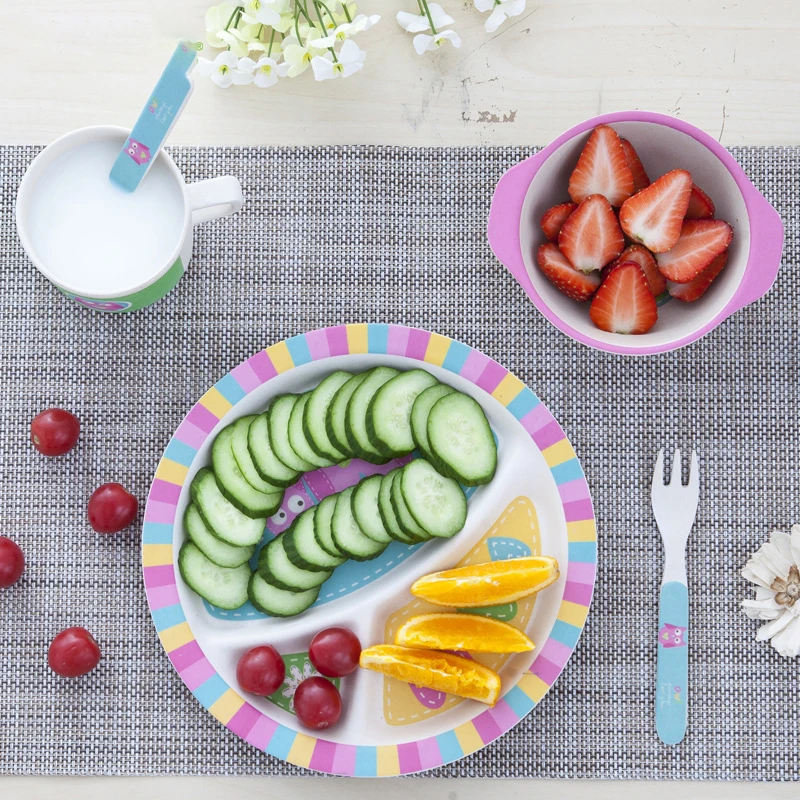 5 шт./компл. детская посуда для кормления с героями мультфильмов Экологичная из