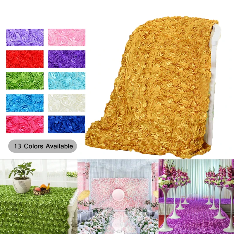 (1.4mx5yard) ткань для авто карпет фон дляСвадебные украшения 3D розы фабричное