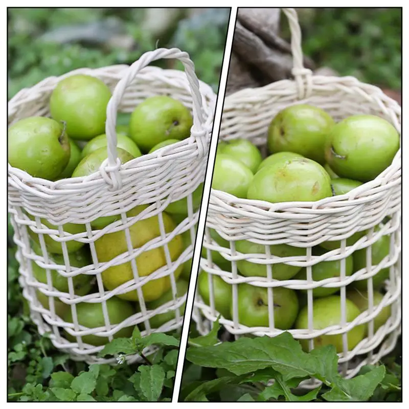 

Flower Basket Flower Basket Hanging Basket Kitchen Rattan Woven Basket Woven Hanging Basket Balcony Home Wall Hanging Decorative