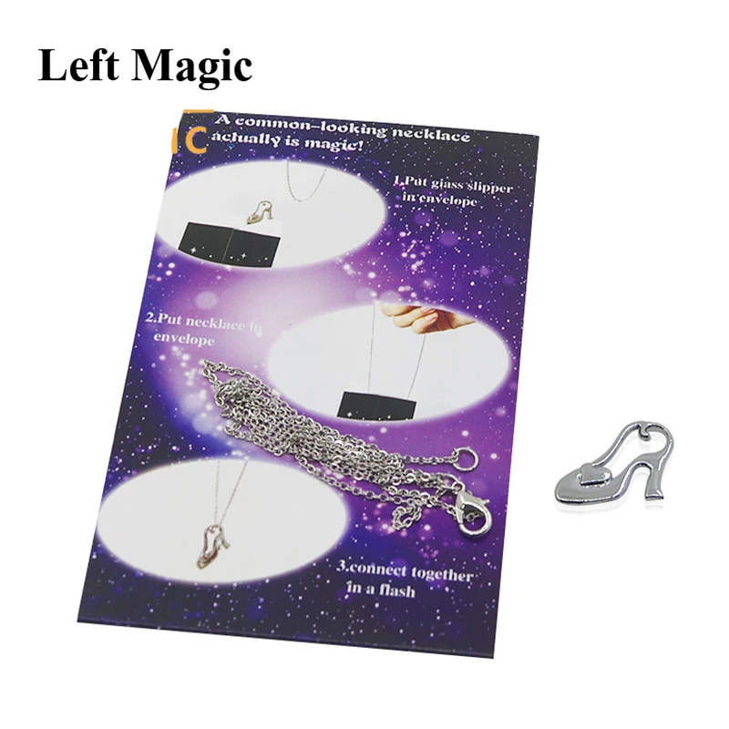 Collar m&aacute;gico para trucos de magia, zapatilla de cristal, accesorios m&aacute;gicos para escenario, ilusi&oacute;n de mago, juguetes de rompecabezas-0