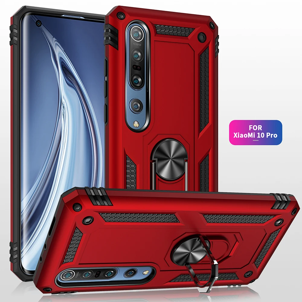 Бронированный чехол с кольцом для телефона Xiaomi Mi 10 A3 Lite 9T Redmi Note 9 Pro 9S 8 8A 8T 7A 7 K30 K20 Poco