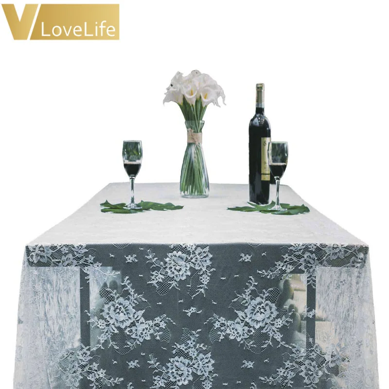 Свадебная настольная дорожка белая кружевная скатерть Цветочная Бохо свадебное