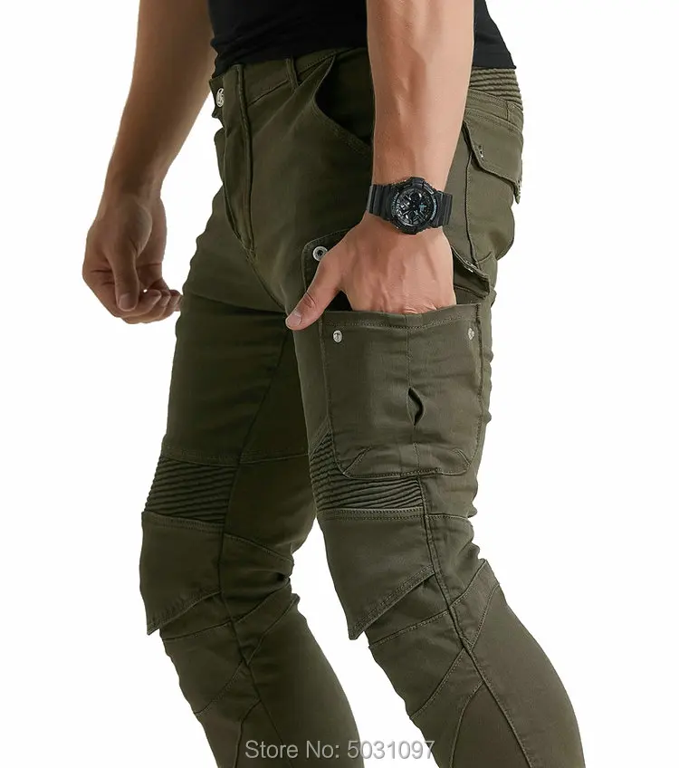 Loong Biker moto rcycle ridinJeans moto knight повседневные велосипедные брюки Кевлар износостойкие moto r брюки армейский зеленый