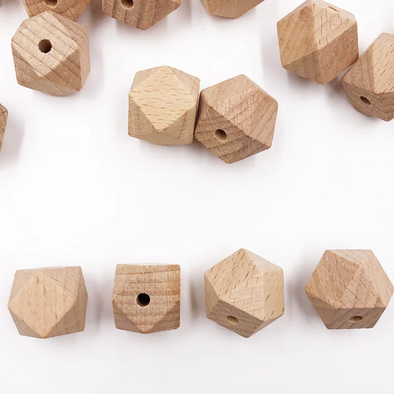 Бусины деревянные восьмиугольные 10-20 мм | Украшения и аксессуары